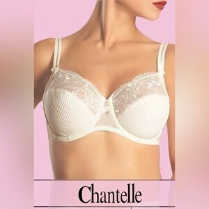 Chantelle Pont Neuf Lace Underwire Bra, Ivory, Size 38D 🫦